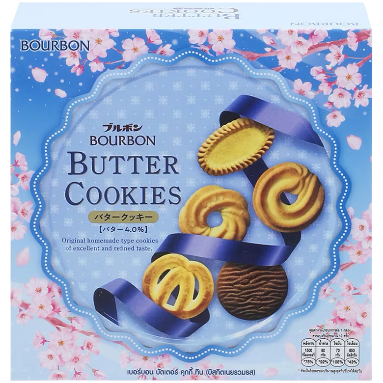 Bourbon Butter Cookies เบอร์บอน บัตเตอร์คุกกี้  297g