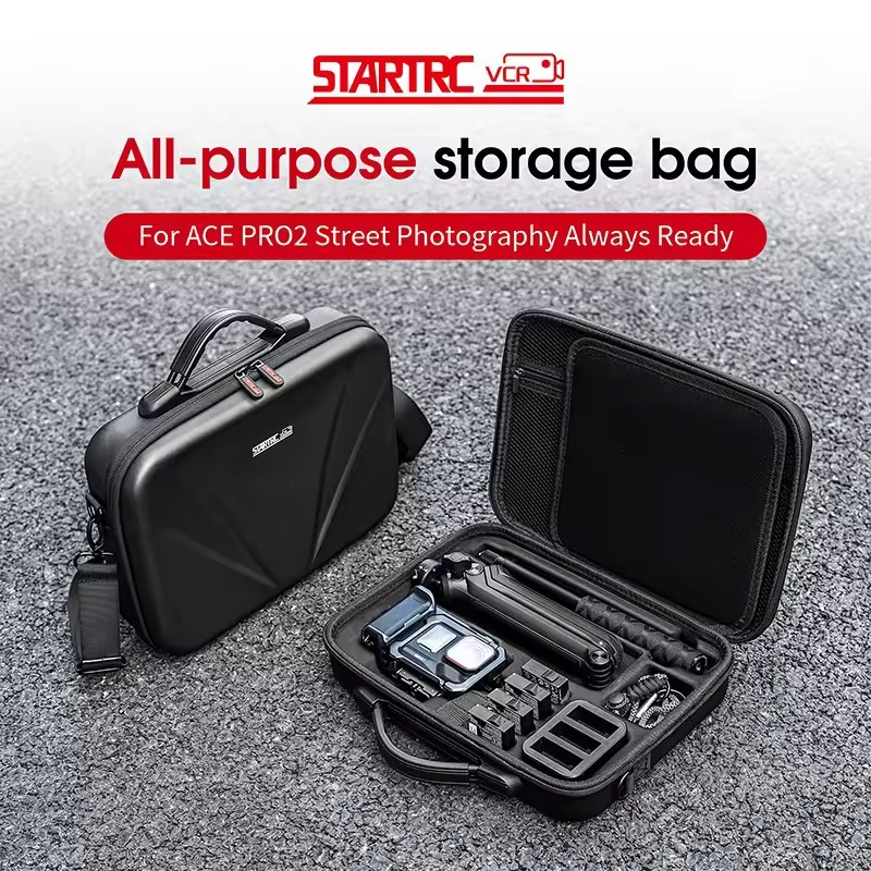 STARTRC Carrying Bag for Insta360 ACE Pro 2 กระเป๋าถือแบบสะพายไหล่ PU สำหรับ กล้อง และ อุปกรณ์เสริม