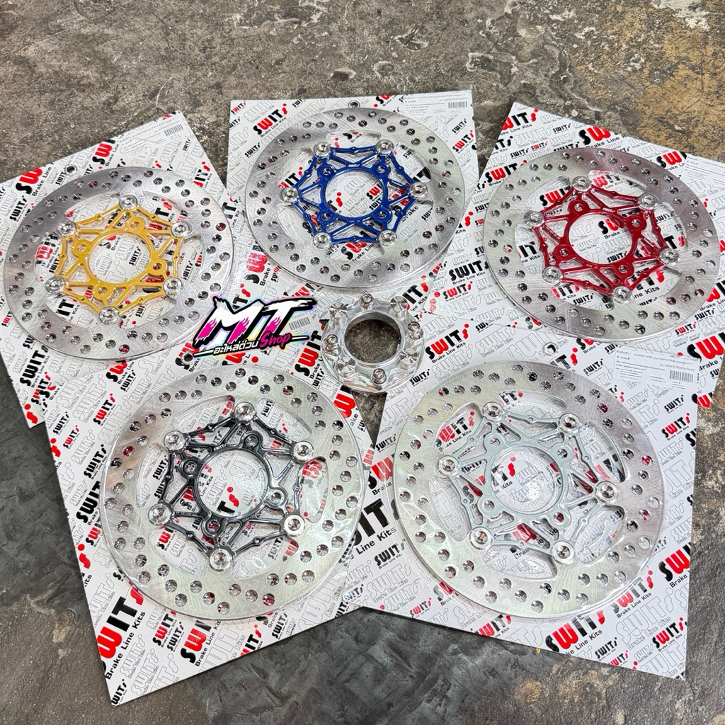🎉🎉 จานเบรคSwitแท้ 💯% Star hexagon+สเปเซอร์รองจาน 🔥แถมฟรี น็อตเลส 8 ตัว🔥ครบชุด