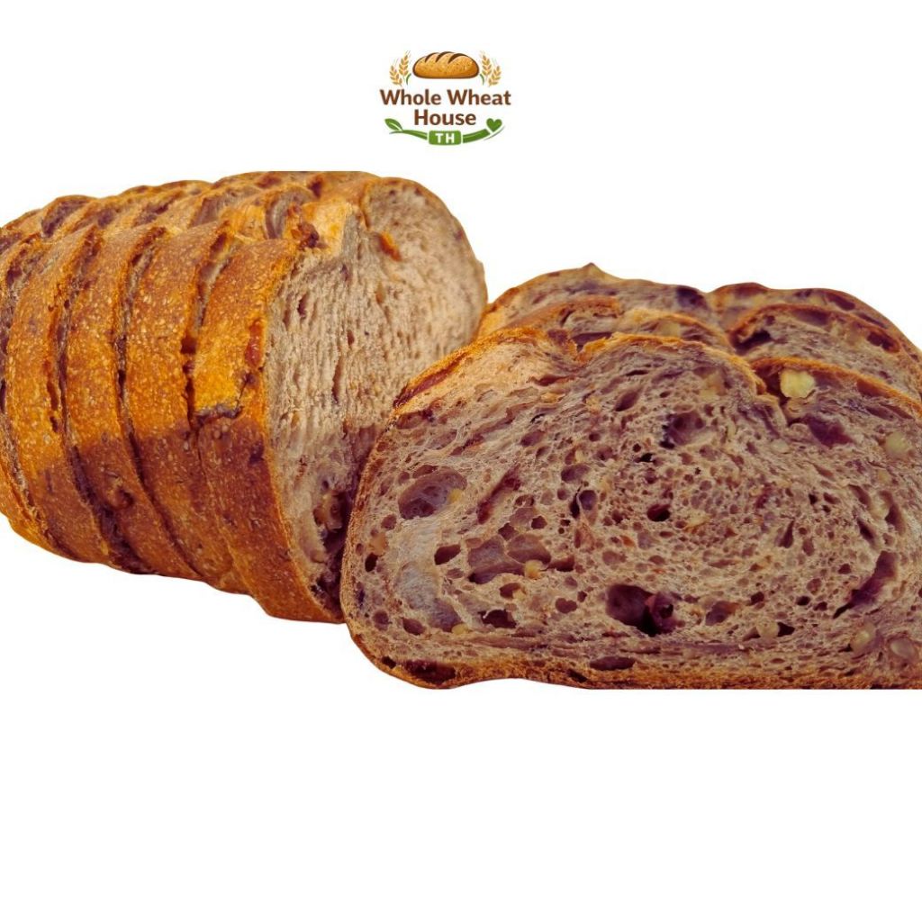 ขนมปังซาวโดว์ แคนเบอรี่ วอลนัท โฮลวีต (Sourdough bread with cranberries, walnuts, and whole wheat) ร้านพชรพร Shop