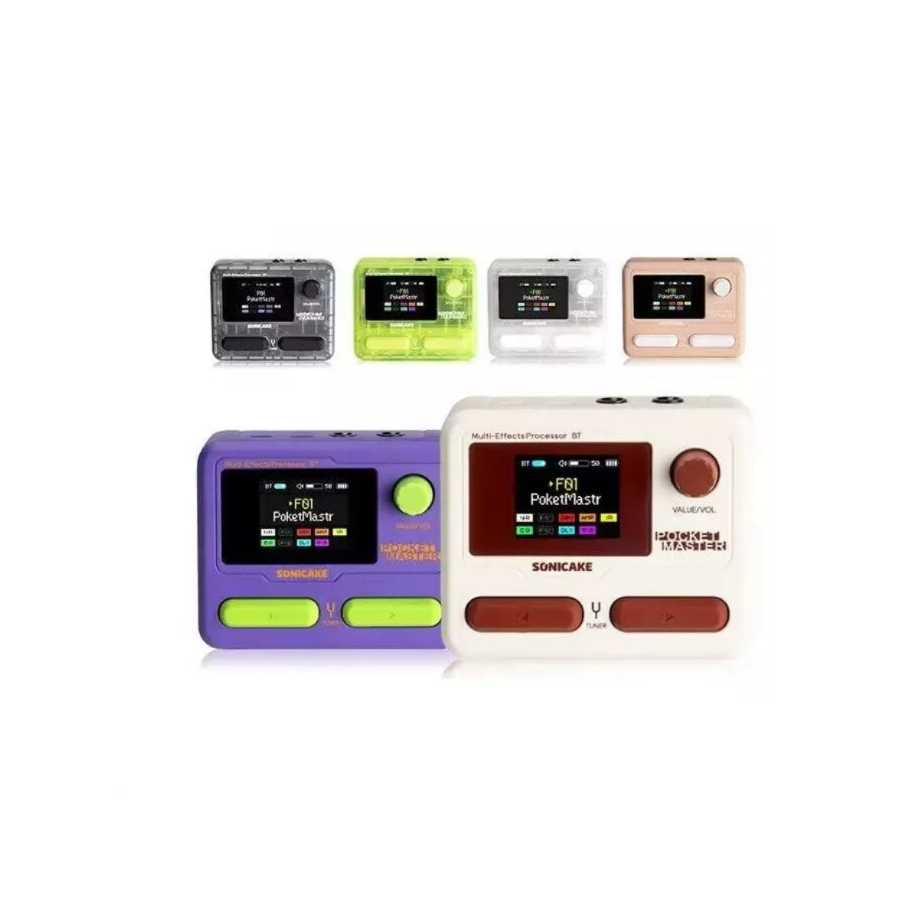 Sonicake Pocket Master กีตาร์ไฟฟ้าอุปกรณ์เอฟเฟกต์แบบบูรณาการกระเป๋า IR Bass Bluetooth Drum Machine ก