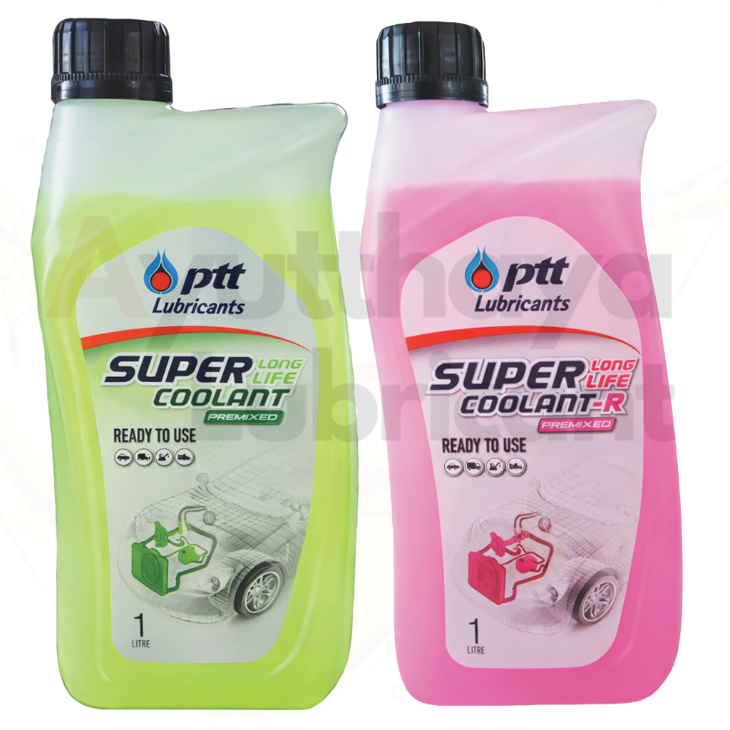 น้ำยาหล่อเย็น Super Coolant สีชมพู และ สีเขียว ขนาด 1 ลิตร ปตท.