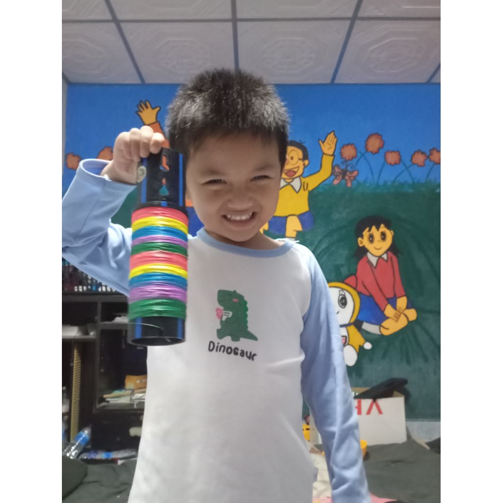 กระบอกสาย2นิ้วยาว22เซน พร้อมสายPEถัก8 ขนาด100ปอนด์ ยาว100เมตร