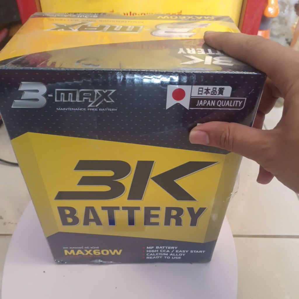 แบตเตอรี่ 3K MAX60W ขนาด 40 แอมป์ ขั้ว L