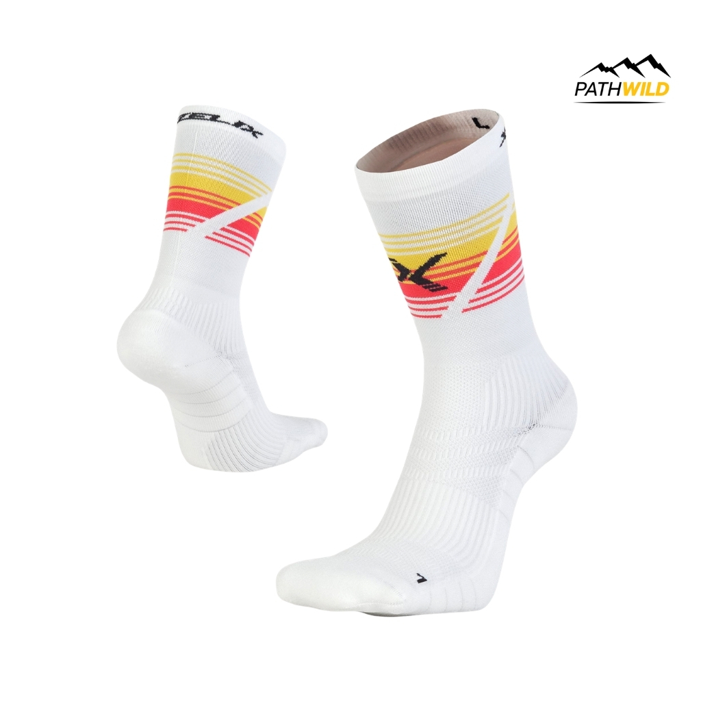 Xzelix Xplosive Socks : Sunrise Edition ถุงเท้าครึ่งแข้ง กระชับ ระบายเหงื่อเร็ว ใส่สบาย