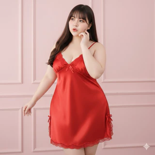 PEEMAI LIVE ชุดนอนเซ็กซี่สาวอวบ( XL-XXL ใส่ได้ถึง100 kgt) ผ้าซาตินใส่สบายมากราคาส่ง P-326