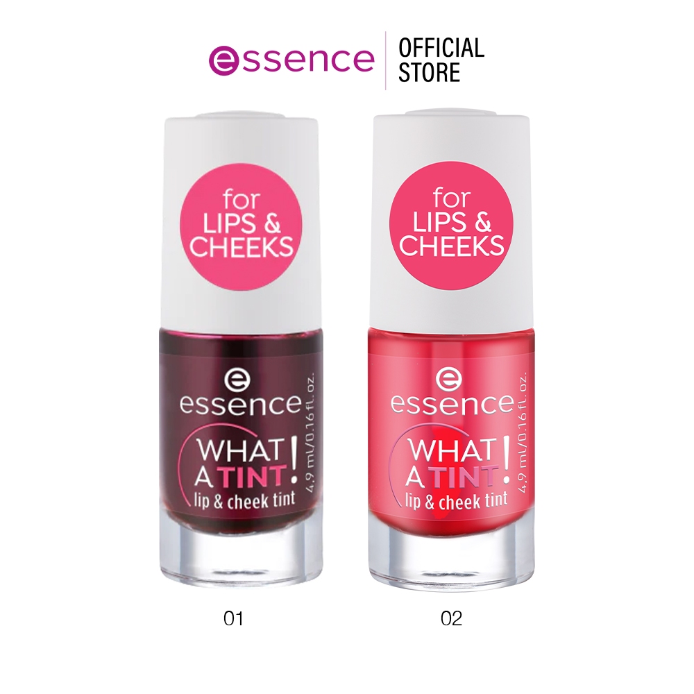 (NEW) essence WHAT A TINT! lip & cheek tint  ลิปทิ้นท์แอนด์ชีค ติดทนกันน้ำ