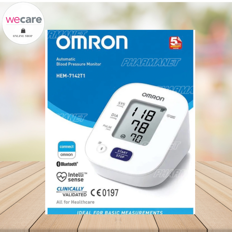 Omron เครื่องวัดความดันโลหิต รุ่น HEM-7142T (Bluetooth) กล่อง 1 ชุด