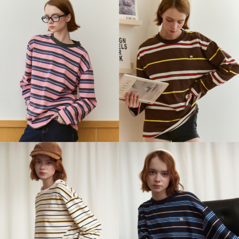 staywildxx - DEAR-LUNAR striped tee