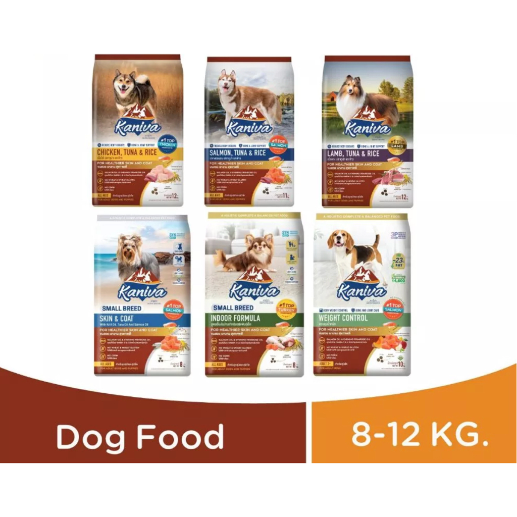 (มีส่งทันที/ส่งด่วน) Kaniva Dog Food อาหารสุนัข (11-12 KG.)สำหรับสุนัข 4 เดือนขึ้นไป