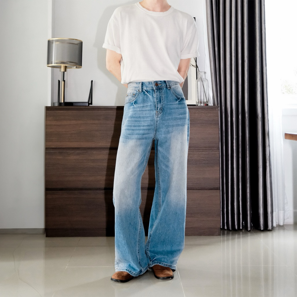 กางเกงยีนส์ Baggy Jean ทรงสวย homa Jean by hlo