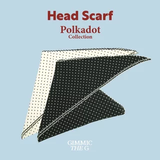 ✨GIMMIC THE G ผ้าโพกผม ผูกผม ผ้าพันคอ ทรง3เหลี่ยม รุ่น Polkadot ผ้านุ่มสบาย