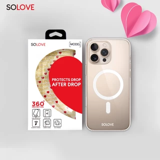 SOLOVE เคสใสสำหรับ iPhone ทุกรุ่น เคสกันกระแทก แรงดูดสูง พรีเมี่ยม ไม่เหลืองง่าย
