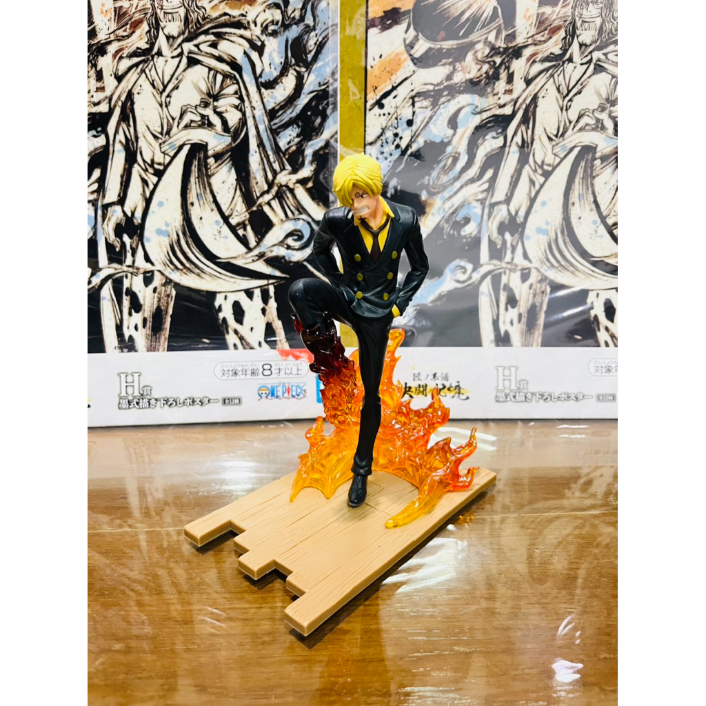 (LFS) แท้100% ซันจิ เท้าไฟ Sanji black leg Log file Selection ฟิกเกอร์ โมเดล วันพีช Figure Model One piece