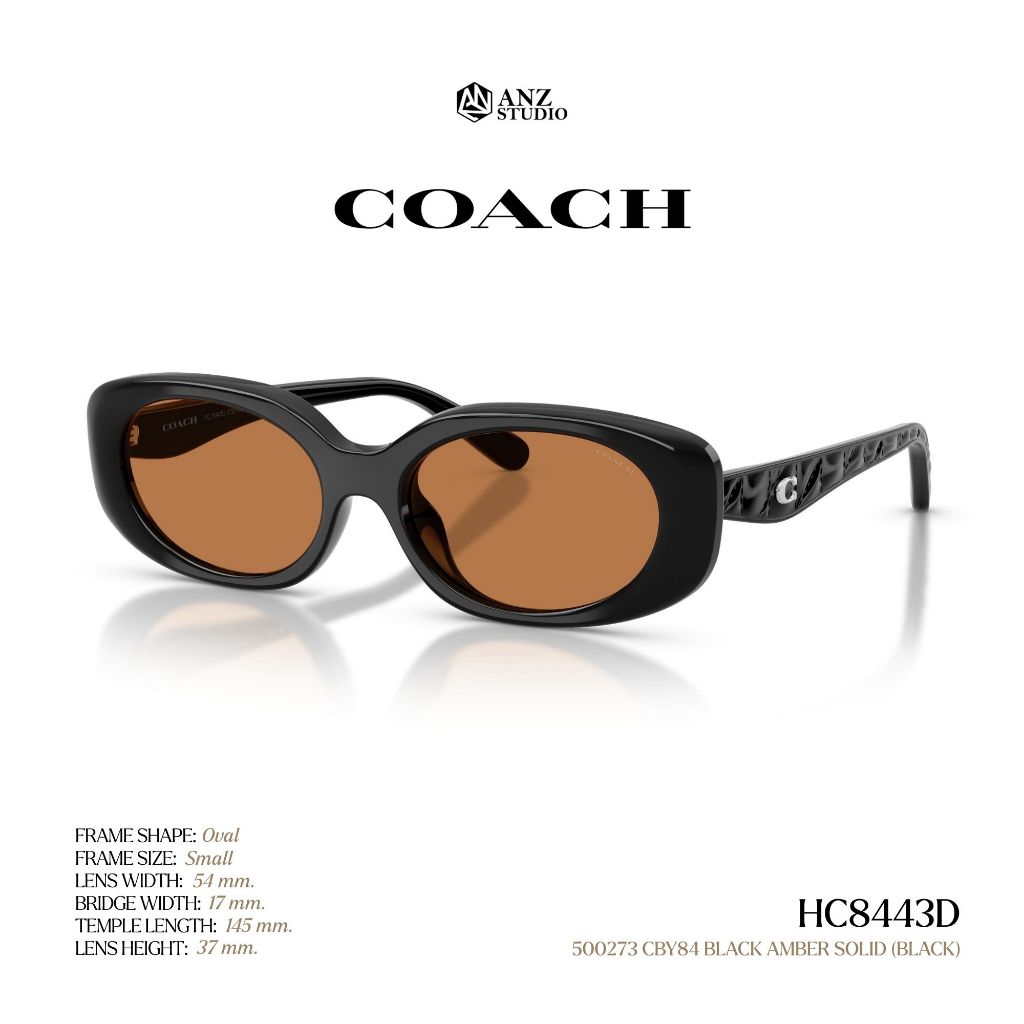 ANZ STUDIO | แว่นกันแดด COACH รุ่น HC8443D ทรง Oval ดีไซน์ Pillow Tabby รับประกัน 2 ปี ราคา ถูกที่สุด ดีลบีเคเค แกลเลอรีภาพที่ 2