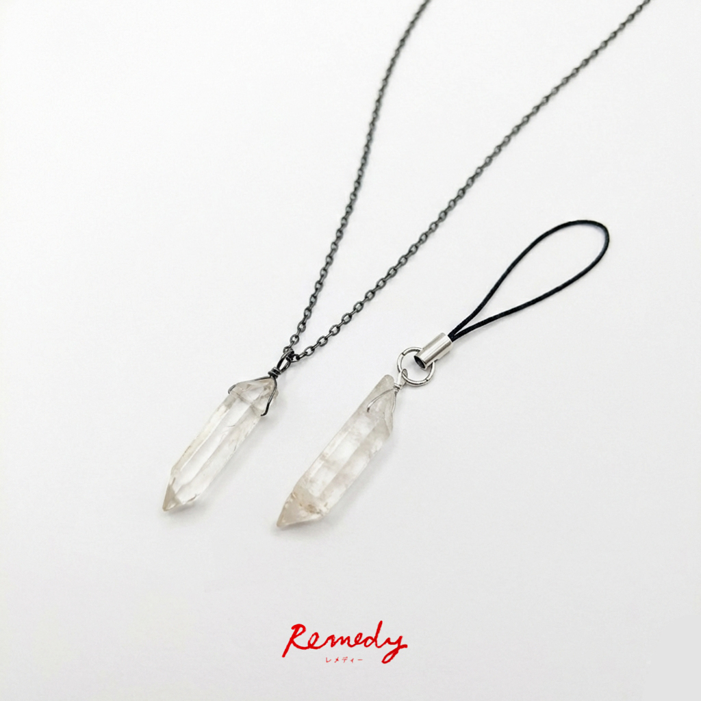 จี้หิน Clear Quartz (พร้อมสร้อย/พวงกุญแจ)