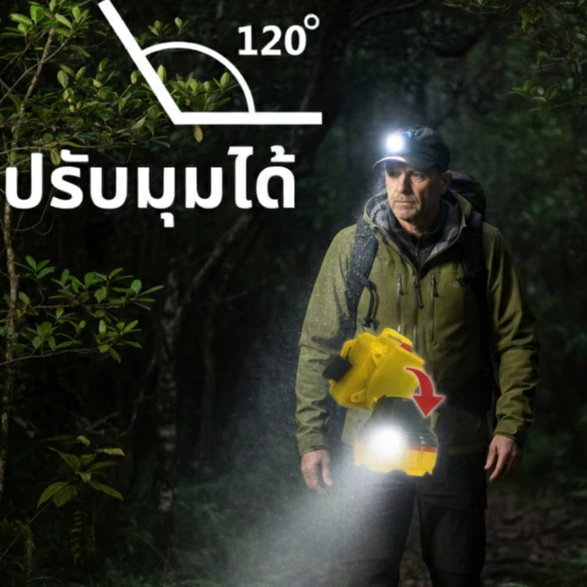 AT.Supershop ไฟฉายคาดหัว LED 90LM ปรับได้ ใช้ถ่าน AA 3 ก้อน thumbnail 3
