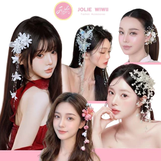Jolie Wiwii จอนหูดอกไม้ กิ๊บดอกไม้ กิ๊บติดผมแบบมีพู่ห้อย