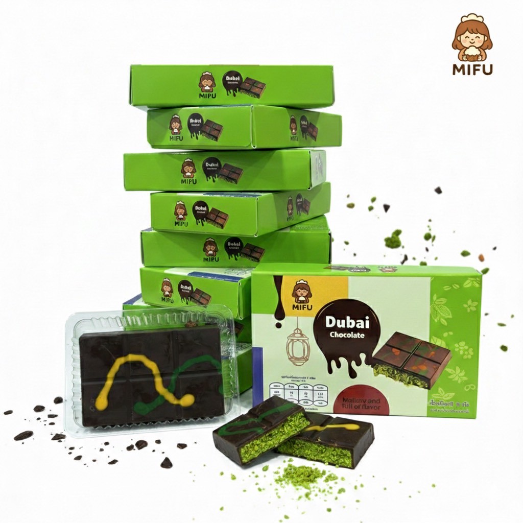 ช็อกโกแลตดูไบพิสตาชิโอ้ Dubai Pitachio Chocolate 70g.