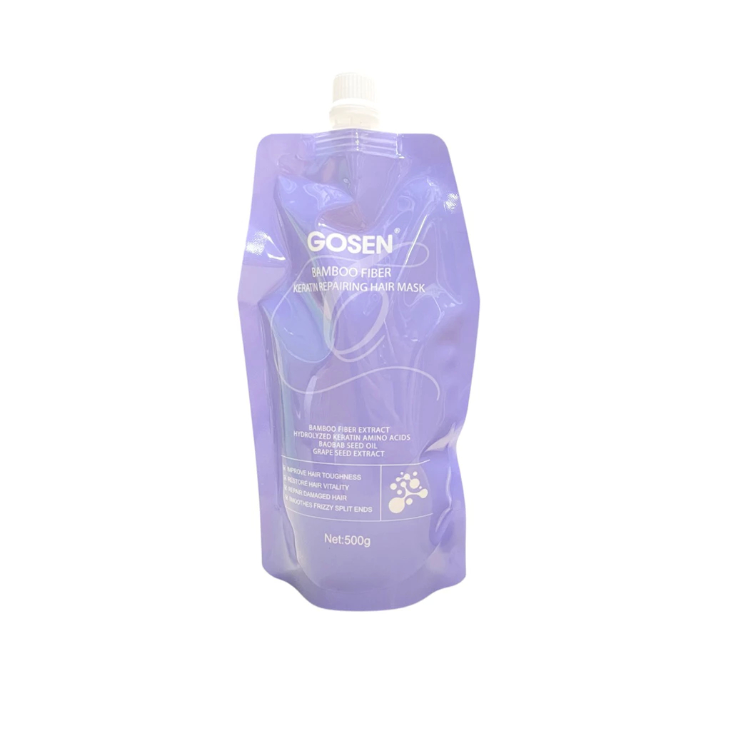 Gosen Bamboo Fiber Keratin Repairing Mask 500ml (3441) มาส์กเข้มข้น โกเซ็น เคราติน รีแพร์ริ่ง แฮร์