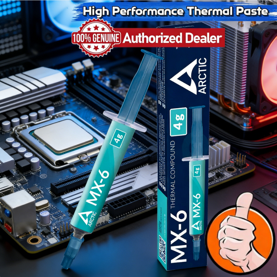 ARCTIC MX-4/MX-5/MX-6 ซิลิโคน นำความร้อน CPU GPU *แถมฟรี ไม้ปาด* (Thermal compound/ ซิลิโคนนำความร้อ