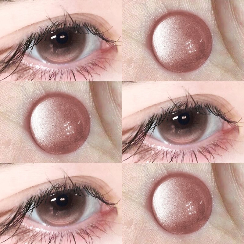 （COD）คอนแทคเลนส์สีใหม่พร้อมกล่อง ใช้ได้นาน 1 ปี ลายตัวการ์ตูนอนิเมะ สีชมพูน่ารัก ขนาด 14.5 มม.