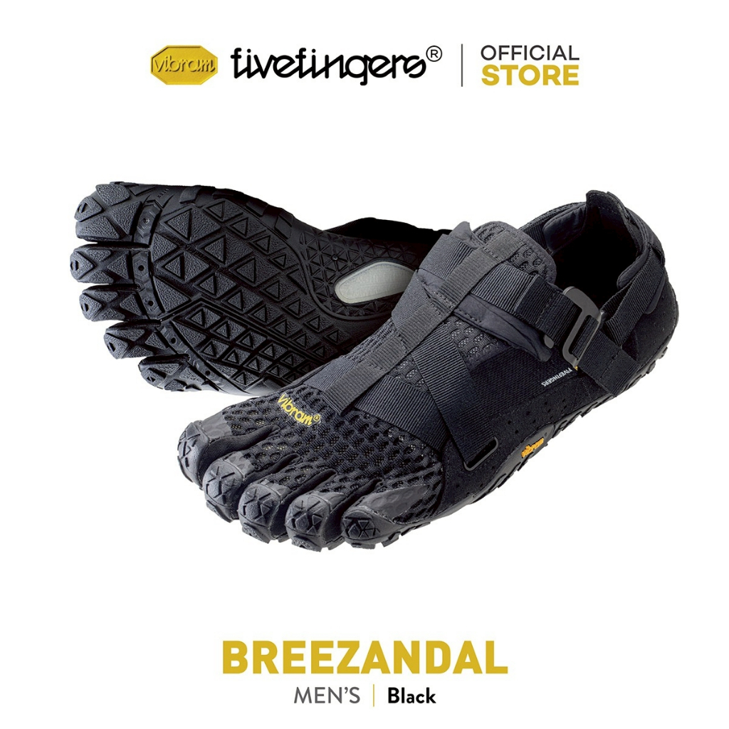 Vibram FiveFingers รุ่น Breezandal รองเท้าเดินป่า กิจกรรมกลางแจ้ง รุ่นผู้ชาย สี Black