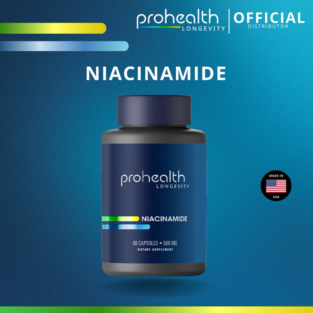 Niacinamide Flush-Free Vitamin B3 (60 แคปซูล) ProHealth แท้จาก USA
