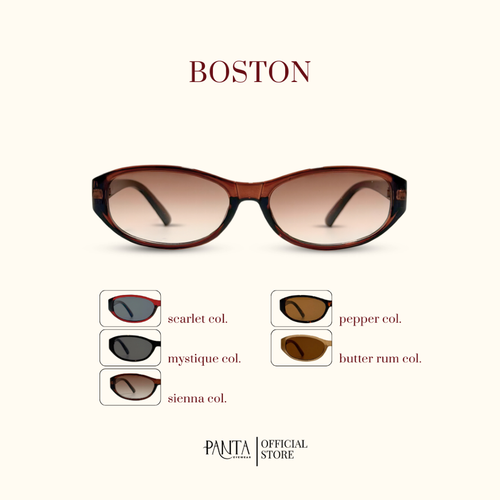 แว่นกันแดด PANTA BOSTON UV400 ปกป้องดวงตา พร้อมเลนส์หลากสีใช้งานทุกสภาพแสง