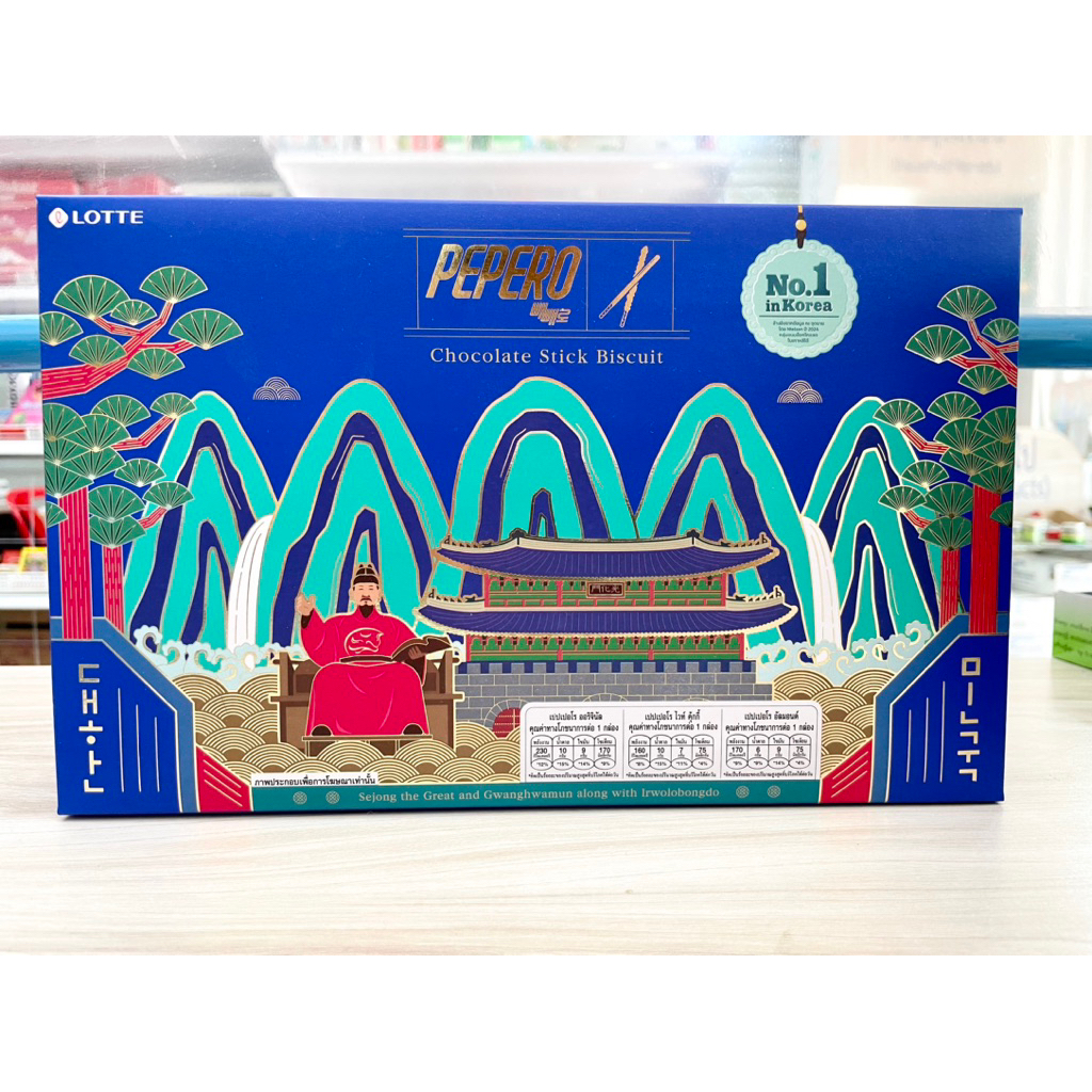 PEPERO เปปเปอโร แลนด์มาร์ค บิสกิตแท่งช็อกโกแลต 222 ก. บรรจุ 6 กล่อง 3 รส exp (22/06.2026)