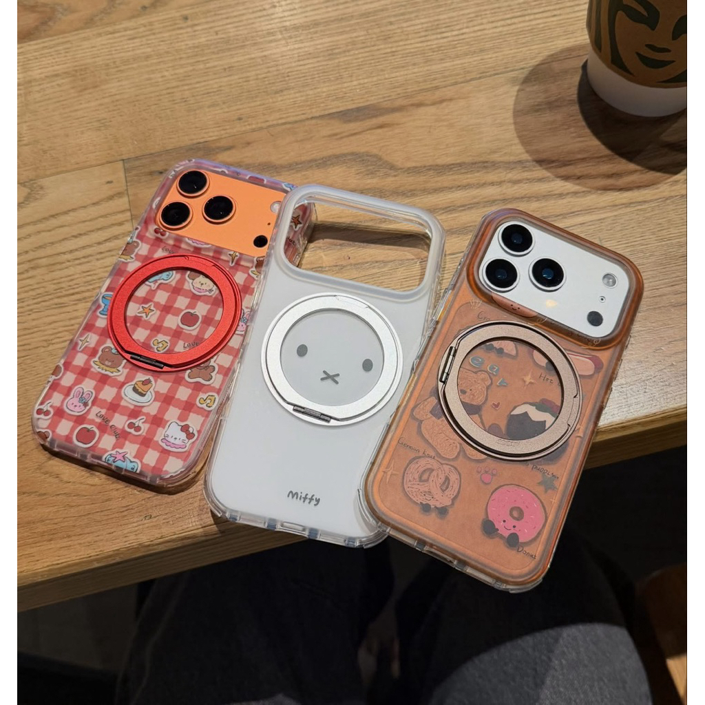 [ 13/14-17pm ] เคสผิวแมท กันรอยนิ้วมือ แม่เหล็กตั้งได้