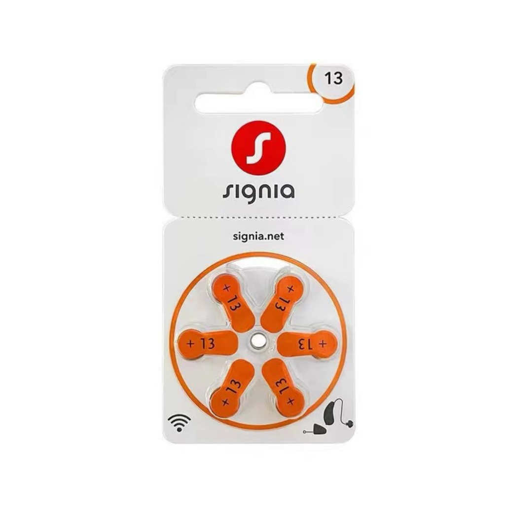 ถ่านเครื่องช่วยฟัง เบอร์13 สีส้ม SIGNIA A13 Pr48 HearingAidBatteries ถ่านใส่เครื่องช่วยฟัง