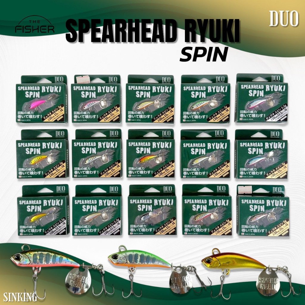 A12 Duo Spearhead รุ่น Ryuki Spin 3.5g  และ 5 g เหยื่อสำหรับสาย UL ตกกะพง กระสูบ