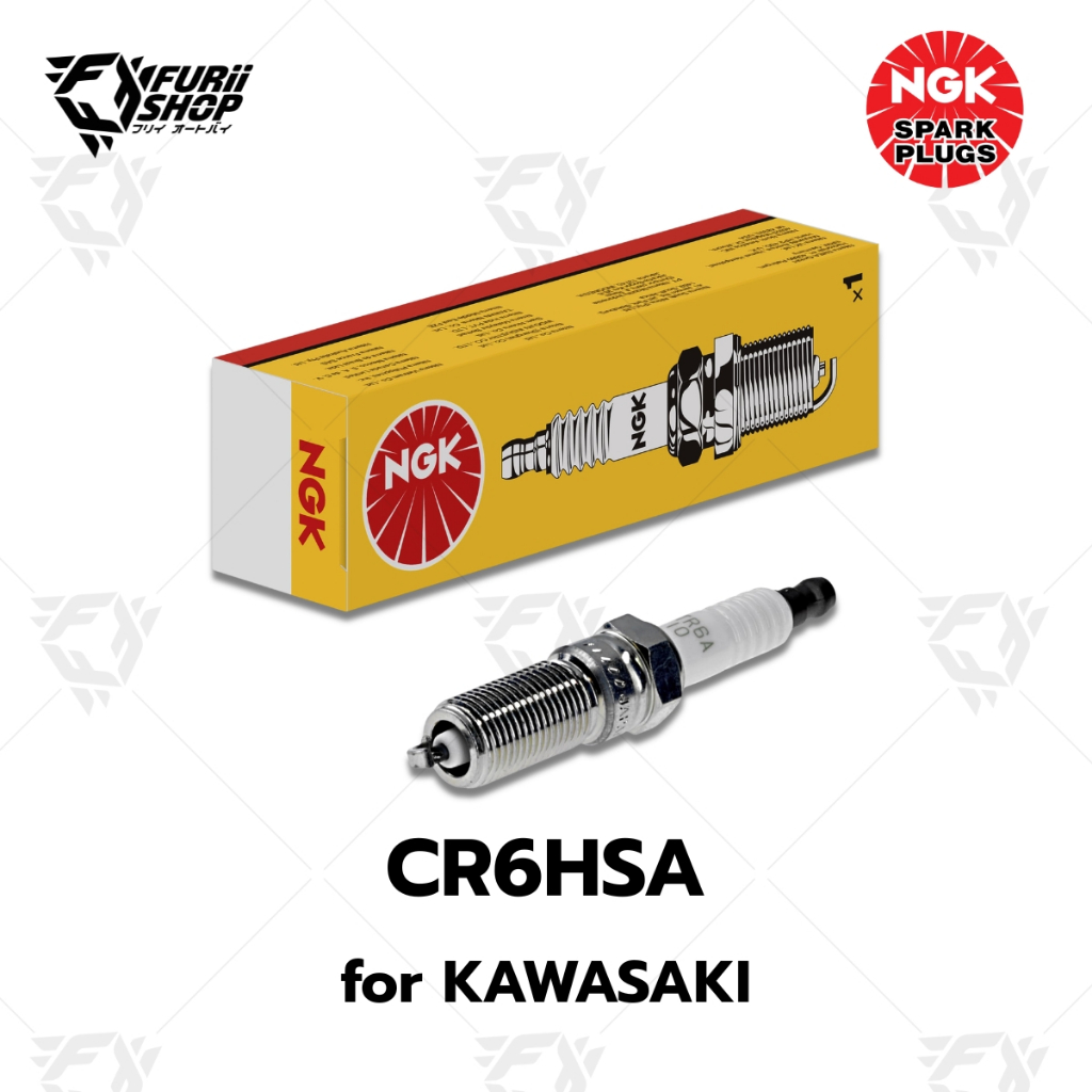หัวเทียน NGK NICKEL CR6HSA กล่องเหลือง for KAWASAKI