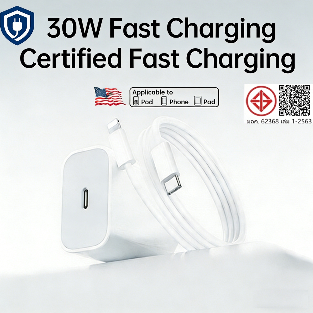 【รับประกัน 1 ปี】30W/45W หัวชาร์จเร็ว USB-C 45W Power Adapter อะแดปเตอร์ สำหรับ iP7 xr 11 12 13 14 15 16 17Pro/max