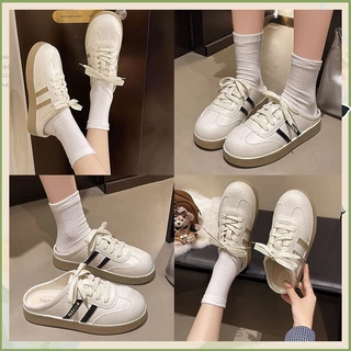 Amazy รองเท้าแตะแฟชั่นแบบเปิดส้น สำหรับผู้หญิง รุ่นใหม่ฤดูร้อน สไตล์น่ารักๆ แบบสวม ไม่ต้องผูกเชือก ใส่ง่าย