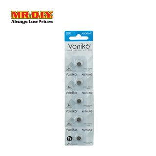 VONIKO ถ่านกระดุม Alkaline LR41 AG3 1.5V (5 ก้อน/แผง) ยาว 61…