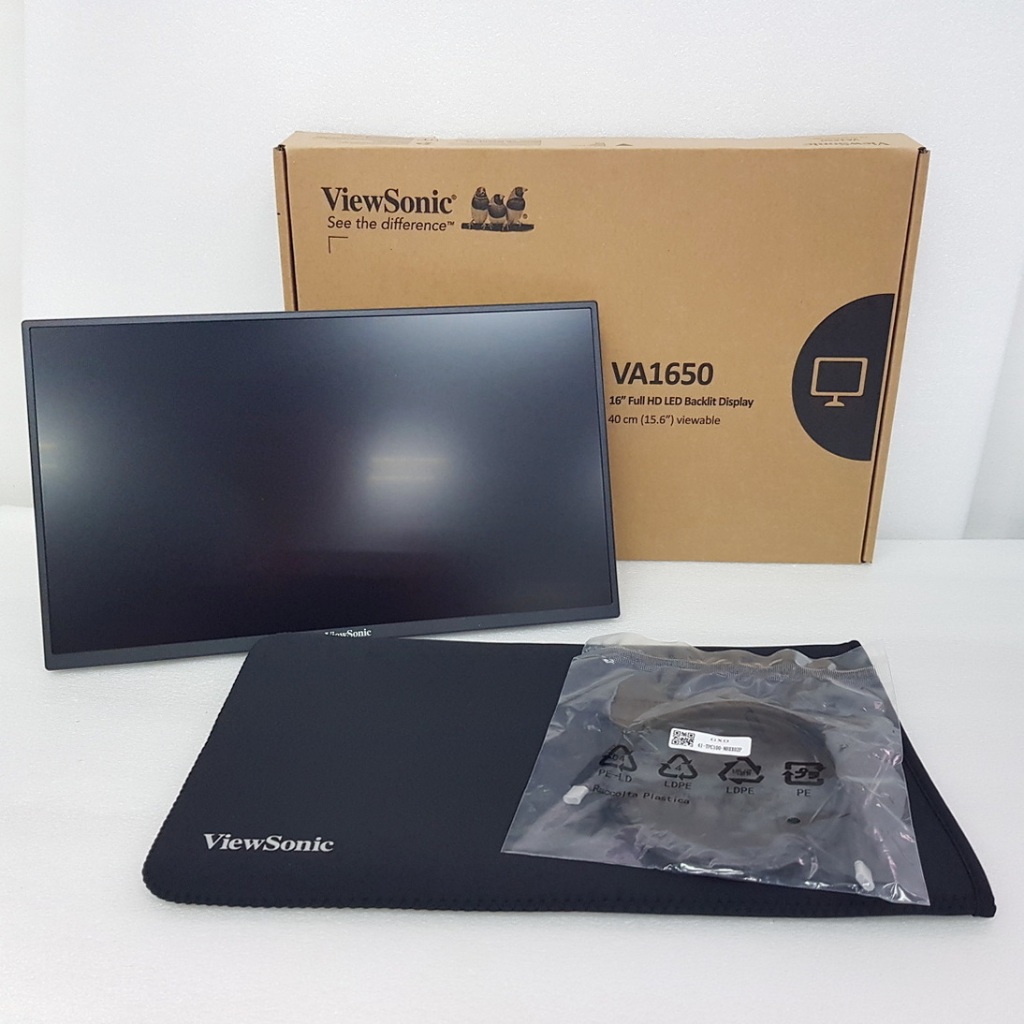 MONITOR มอนิเตอร์ พกพา VIEWSONIC VA1650 15.6 นิ้ว IPS USB-C มือสอง สภาพมือ 1 ประกัน Synnex ยาวๆ