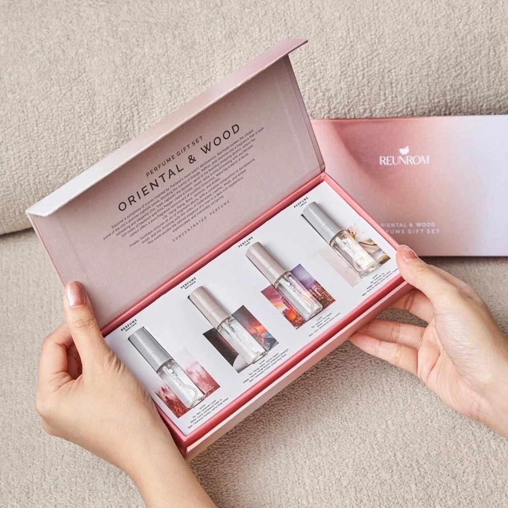 น้ำหอมรื่นรมย์ เพอร์ฟูมกิฟต์เซ็ท Reunrom Perfume Gift Set 3 ml 4 ชิ้น ( มี3กลิ่นให้เลือก)