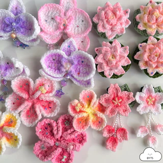 BYTS | 🌸🪷🌺 สายรัดเข็มขัดไหมพรมดอกไม้ crochet flowers (มีแบบพร้อมส่ง/พรี)