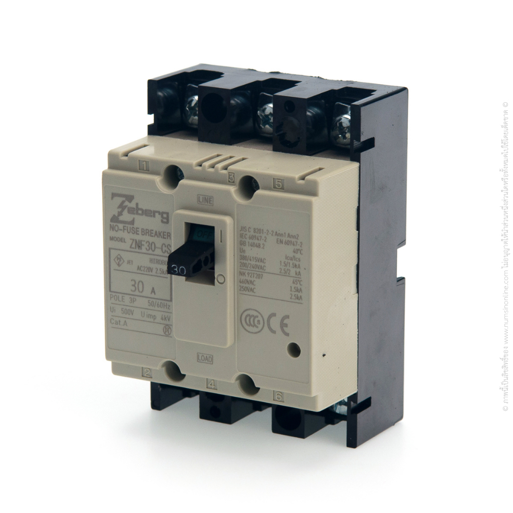 เบรกเกอร์ 30A 3P ZEBERG ZNF30-CS