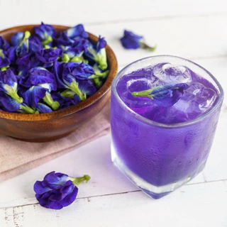 ผงดอกอัญชัน 100% (Butterfly Pea Flower Powder) ขนาด 100 กรัม สีฟ้าน้ำเงินธรรมชาติ จากดอกอัญชันแท้