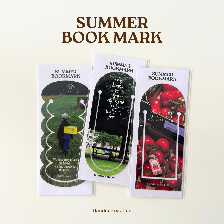 Bookmark ที่คั่นหนังสือภาพถ่ายทิวทัศน์พร้อมคำคมแบบกระดาษหนา 310 แกรม ที่คั่นหนังสือแบบแนบให้สนิท 📚 Handnote Station