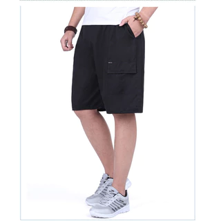 ซื้อ 1 แถม 1 กางเกงขาสั้นผู้ชาย หลวม เอวยางยืดเชือกผูก ระบายอากาศ สบาย ไซส์ใหญ่ ฟรีไซส์ เหมาะ ขนาดเดียว COD