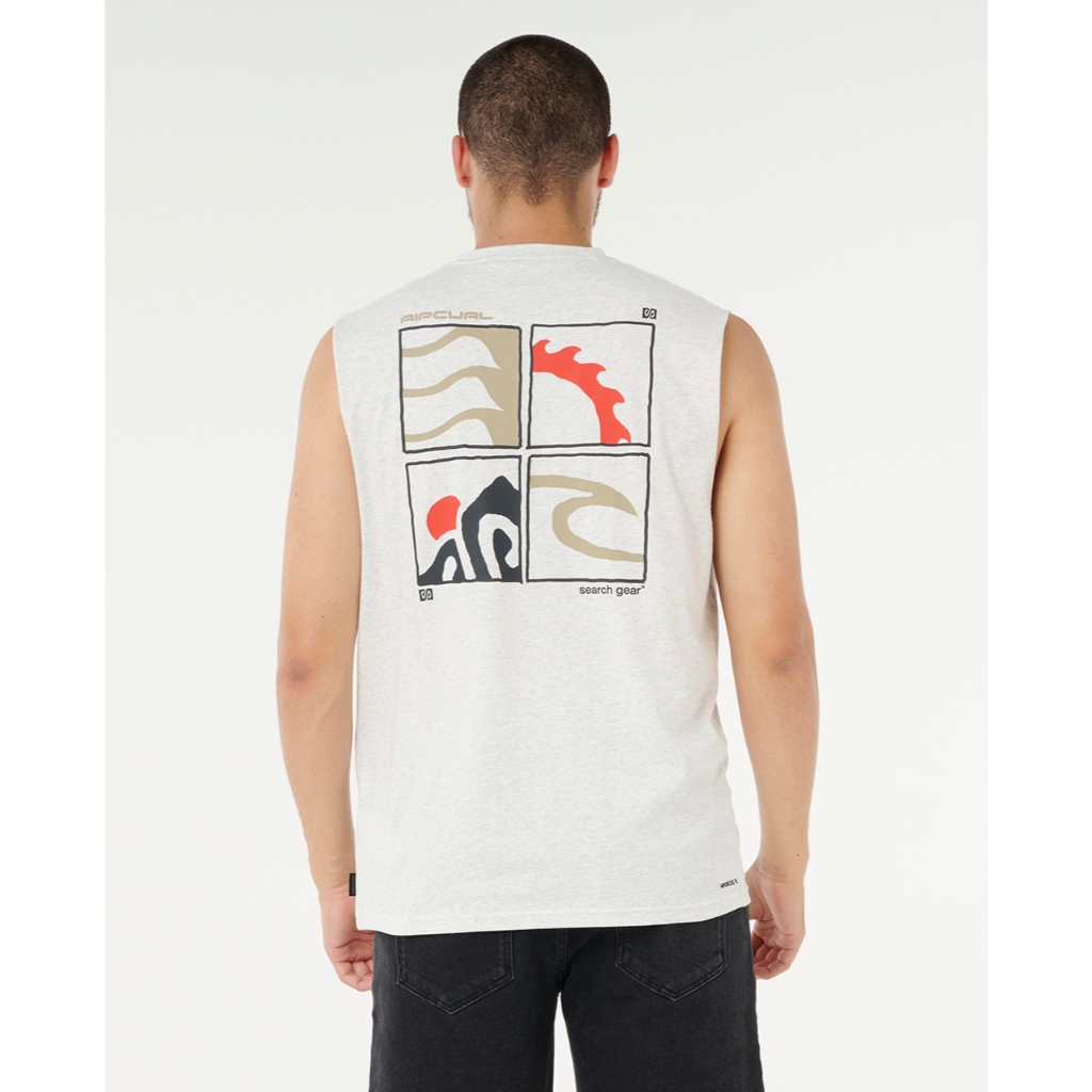 RIPCURL เสื้อยืด 0UMMTE VAPORCOOL SEARCH PEAKS MUSCLE 2025-S2