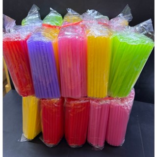 หลอดน้ำดื่มสั้น คละสี ขนาด 14 ซม.1มัด น้ำหนัก 1.5 กิโล มี 5 …