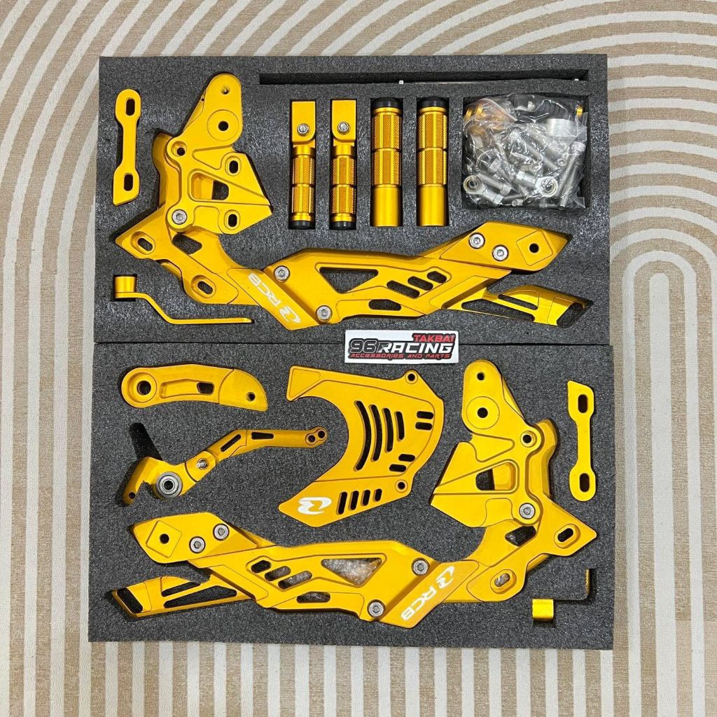 เกียโยง RCB S2 สีทอง Exciter 150 | Exciter 155 vva ชุดใหญ่พร้อมพักเท้าหลัง