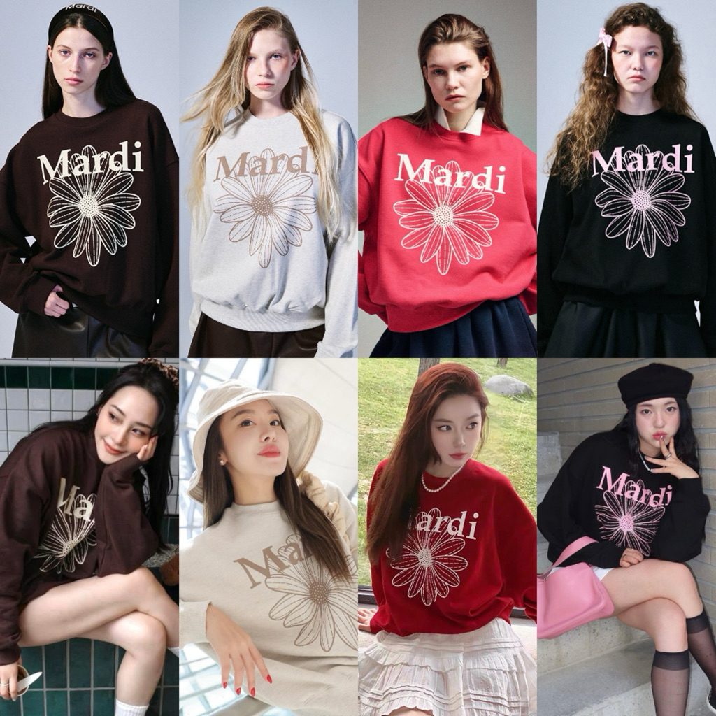 พร้อมส่ง🔥4 สีฮิต ใส่ละสวยเกินต้าน MARDI SWEATSHIRT FLOWERMARDI