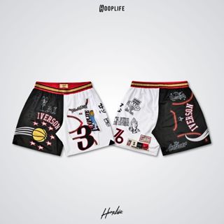 กางเกงขาสั้น แนวสตรีท บาสเก็ตบอล HoopLife The Answer Retro S…