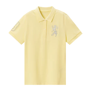 GIORDANO เสื้อโปโลผู้หญิง Women's Cotton 3D Lion Slim Polo 05315222